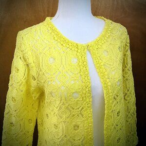 Women's blazer. Yellow lace. Size S